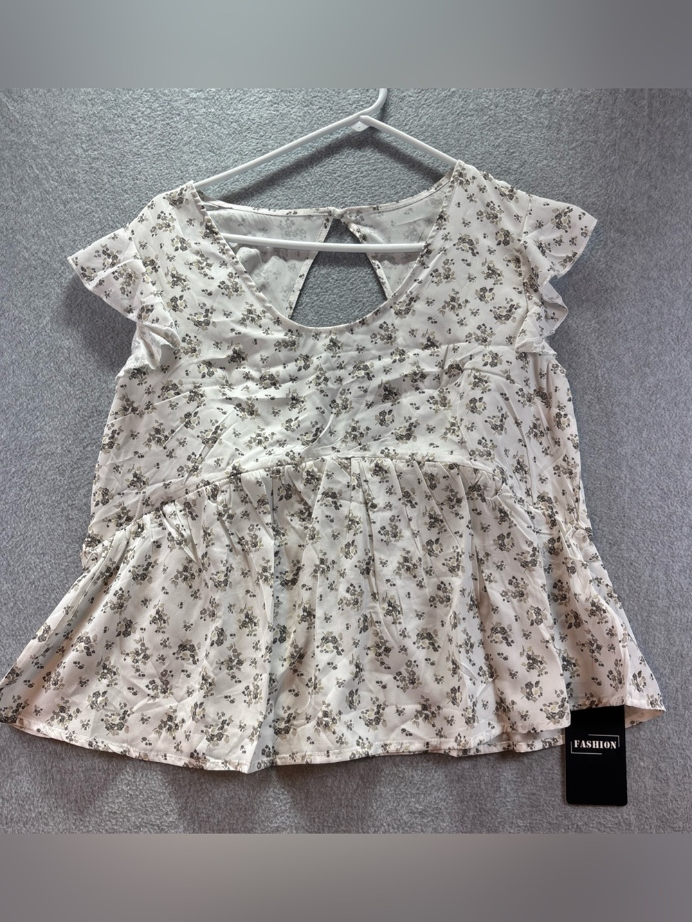 Fashion maternity floral blouse size Large NEW